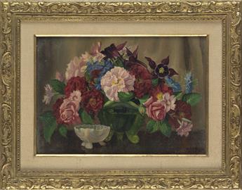 GEORGE LAURENCE NELSON Two floral still lifes.